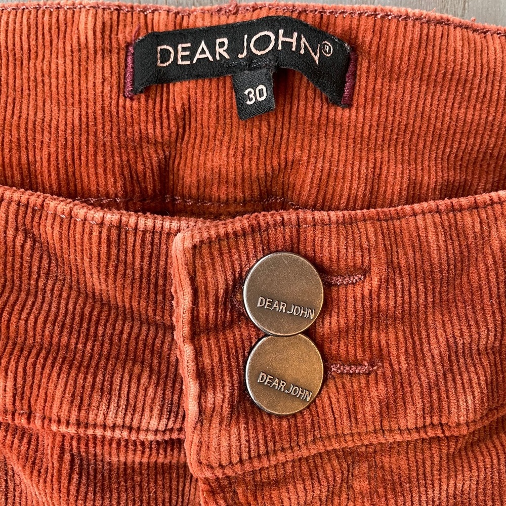 Dear John Rust Corduroy Flare Pants - Picture 2 of 9